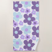Paarse Lavendel Blauwe Daisies Retro Dream #1 #ret Strandlaken (Voorkant)