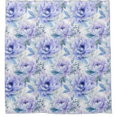 Paarse, Lavendel, Blauwe pioen Bloemendouchegordij Douchegordijn (Voorkant)