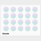 Paarse lavendel blauwgroen b faux glitter blanco s ronde sticker (Vel)