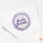 Paarse Lavendel Bloem Body Scrub Labels (Envelop)