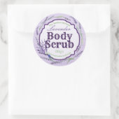 Paarse Lavendel Bloem Body Scrub Labels (Tas)