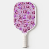 Paarse Lavendel Bloem Collage Bloemig Pickleball Paddle (Voorkant)