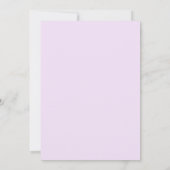Paarse Lavendel Bloem Roze Bruiloft Kaart (Achterkant)