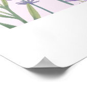 Paarse Lavendel Bloem Waterverf Bloemen Wandkunst Poster (Hoek)