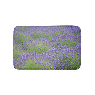 Paarse lavendel bloemen badmat