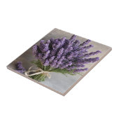 Paarse Lavendel Bloemen Boeket Tegeltje (Zijkant)