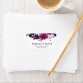 Paarse Lavendel Bloemen Boho Adreslabel Etiket (Insitu)