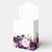 Paarse Lavendel Bloemen Boho Bruiloft Favor Box Bedankdoosjes (Geopend)