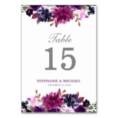 Paarse Lavendel Bloemen Boho Tafelnummer Kaart (Achterkant)