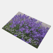 Paarse Lavendel Bloemen Gestileerde Welkom Deurmat (Schuin)