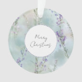  Paarse Lavendel Bloemen Kerst Ornament (voorkant)