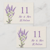 Paarse lavendel bloemen plaatskaartje (Voorkant / Achterkant)