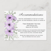 Paarse Lavendel Bloemen Script bruiloft Informatiekaartje (Voorkant)