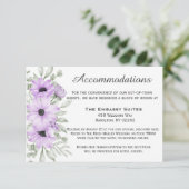 Paarse Lavendel Bloemen Script bruiloft Informatiekaartje (Staand voorkant)