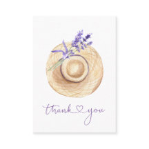Paarse Lavendel Bloemen Strohoed Dank Je 