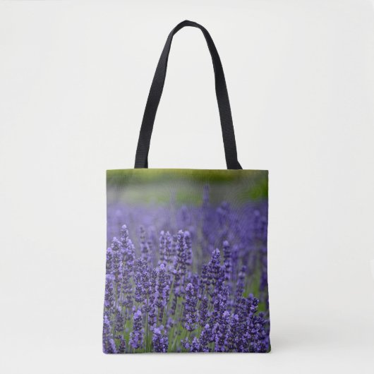 Paarse lavendel bloemen tote bag (Voorkant)