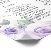 Paarse Lavendel Bloemen Vlinders Zitkaart Poster (Hoek)