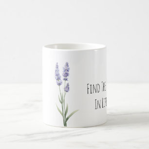 Paarse Lavendel Bloemen Vreugde Koffiemok