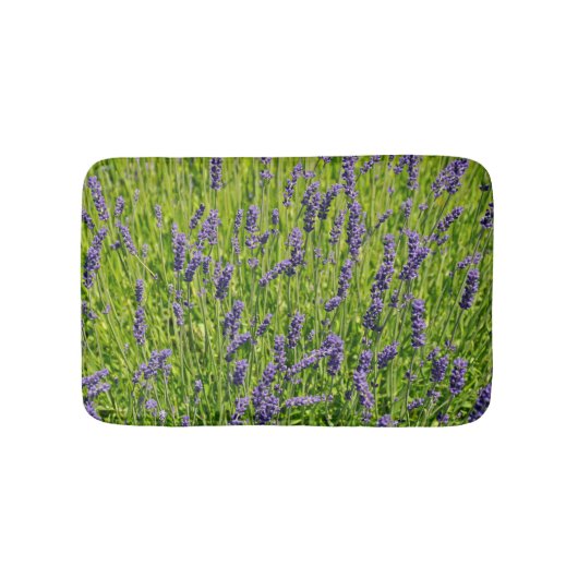 Paarse lavendel bloemen weide badmat (Voorkant)