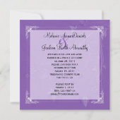 Paarse Lavendel Bloemen Wervelingen Foto Post Wedd Kaart (Achterkant)