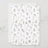 Paarse lavendel bloemenbruiloft tafel nummers kaart (Achterkant)