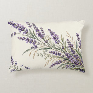 Paarse lavendel bloemenkussen accent kussen