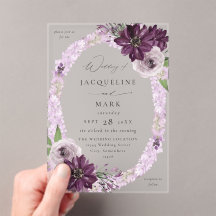 Paarse & Lavendel Bloemenring Bruiloft V2