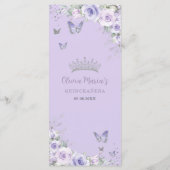 Paarse Lavendel Bloemenvlinders Slim Menu (Achterkant)