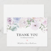 Paarse lavendel bloemige bruidsdouche bedankt (Voorkant / Achterkant)