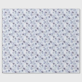 Paarse Lavendel Bloemige Bruidsdouche Cadeaupapier (Vlak)