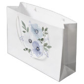 Paarse lavendel bloemige bruidsdouche groot cadeauzakje (Achterkant Gekanteld)