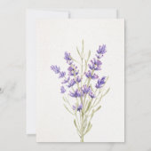 Paarse lavendel bloemige bruidsdouche kaart (Achterkant)