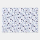 Paarse Lavendel Bloemige Bruiloft Feest Inpakpapier Vel (Voorkant)