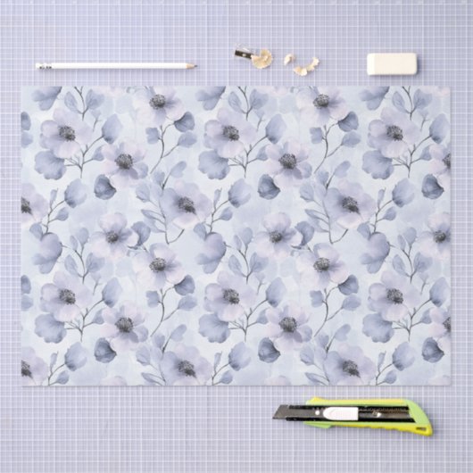 Paarse lavendel bloemige bruiloftsontvangst tissuepapier (Craft)