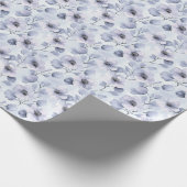 Paarse Lavendel Bloemige Bruiloftsreceptie Cadeaupapier (Hoek)