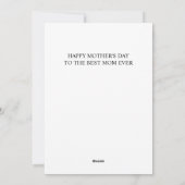 Paarse Lavendel Bloemige Gelukkige Moederdag Feestdagenkaart (Achterkant)