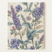 Paarse Lavendel Bloemige Planner Student Schrijfbl (Achterkant)
