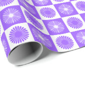 Paarse lavendel bloemmotief cadeaupapier (Rol Hoek)