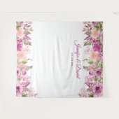 Paarse lavendel bloemstuk trouwfotobackdrop wandkleed (Voorkant (horizontaal))