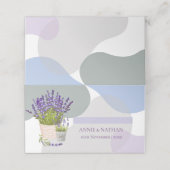  Paarse Lavendel Bloom Bloemen Huwelijk Plaatskaartje (Buitenkant ongevouwen)