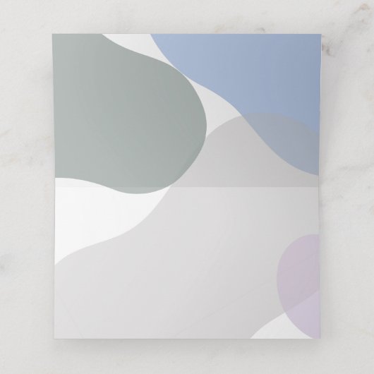  Paarse Lavendel Bloom Bloemen Huwelijk Plaatskaartje (Binnenkant ongevouwen)