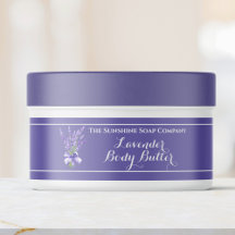 Paarse Lavendel Body Butter potje label 1 x 7.25