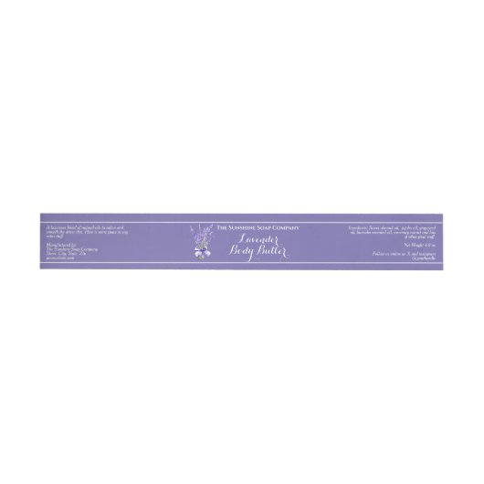 Paarse Lavendel Body Butter potje label 1 x 7.25 Adreslabel Wikkel (Individueel)