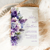Paarse Lavendel Boho Rustieke Bloemen Elegante Huw Kaart