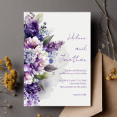 Paarse Lavendel Boho Rustieke Bloemen Elegante Huw Kaart