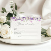 Paarse lavendel bridal-advies en wenskaart