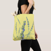 Paarse lavendel Canvas tas (Dichtbij)