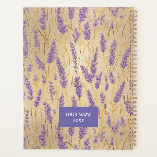 Paarse lavendel chiyogami planner (Achterkant)