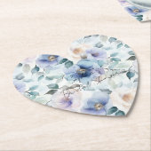 Paarse Lavendel Crème Bloemen Kartonnen Onderzetters (Gekanteld)