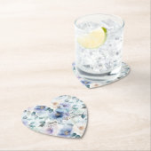 Paarse Lavendel Crème Bloemen Kartonnen Onderzetters (Insitu)